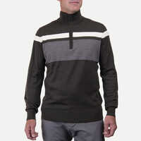 Men&#39;s Stripe Sweater Half-Zip